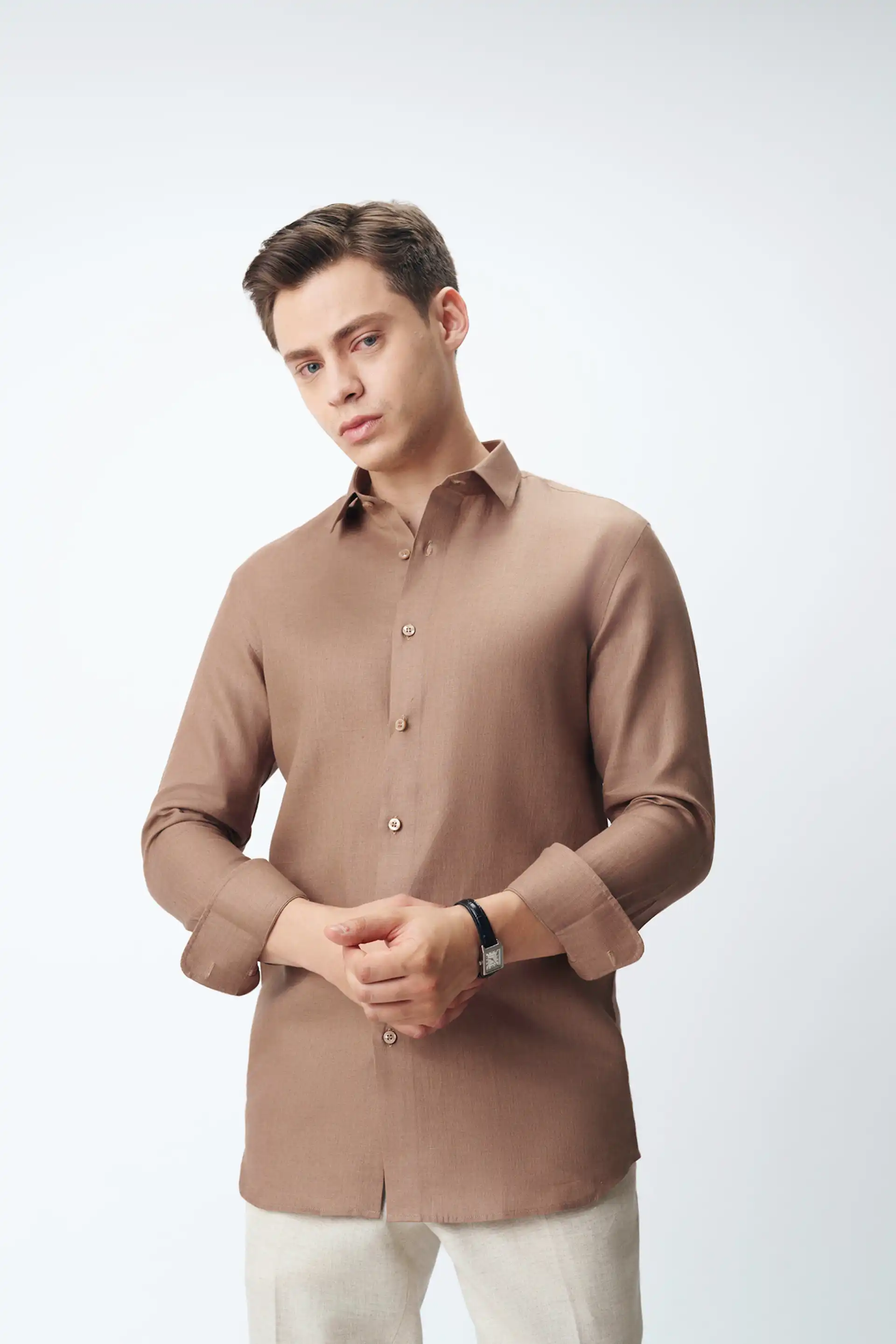 Brown Linen Shirt