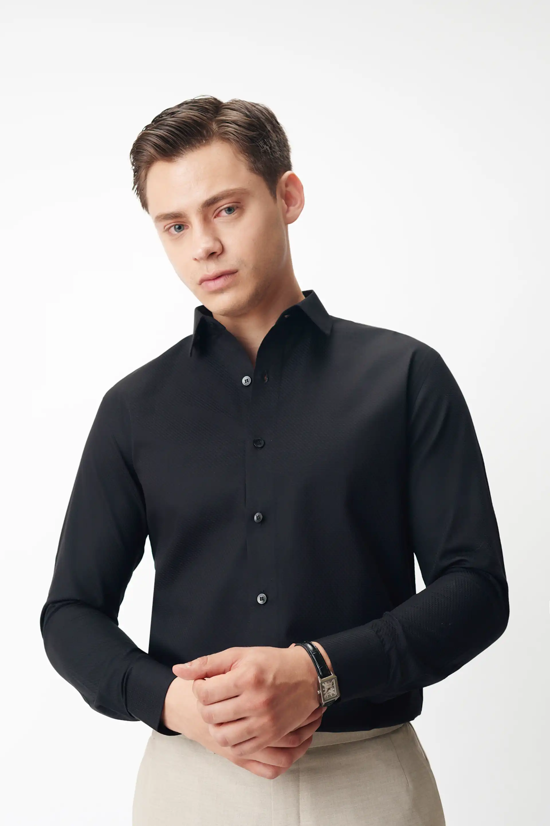 Black Structured Shirt