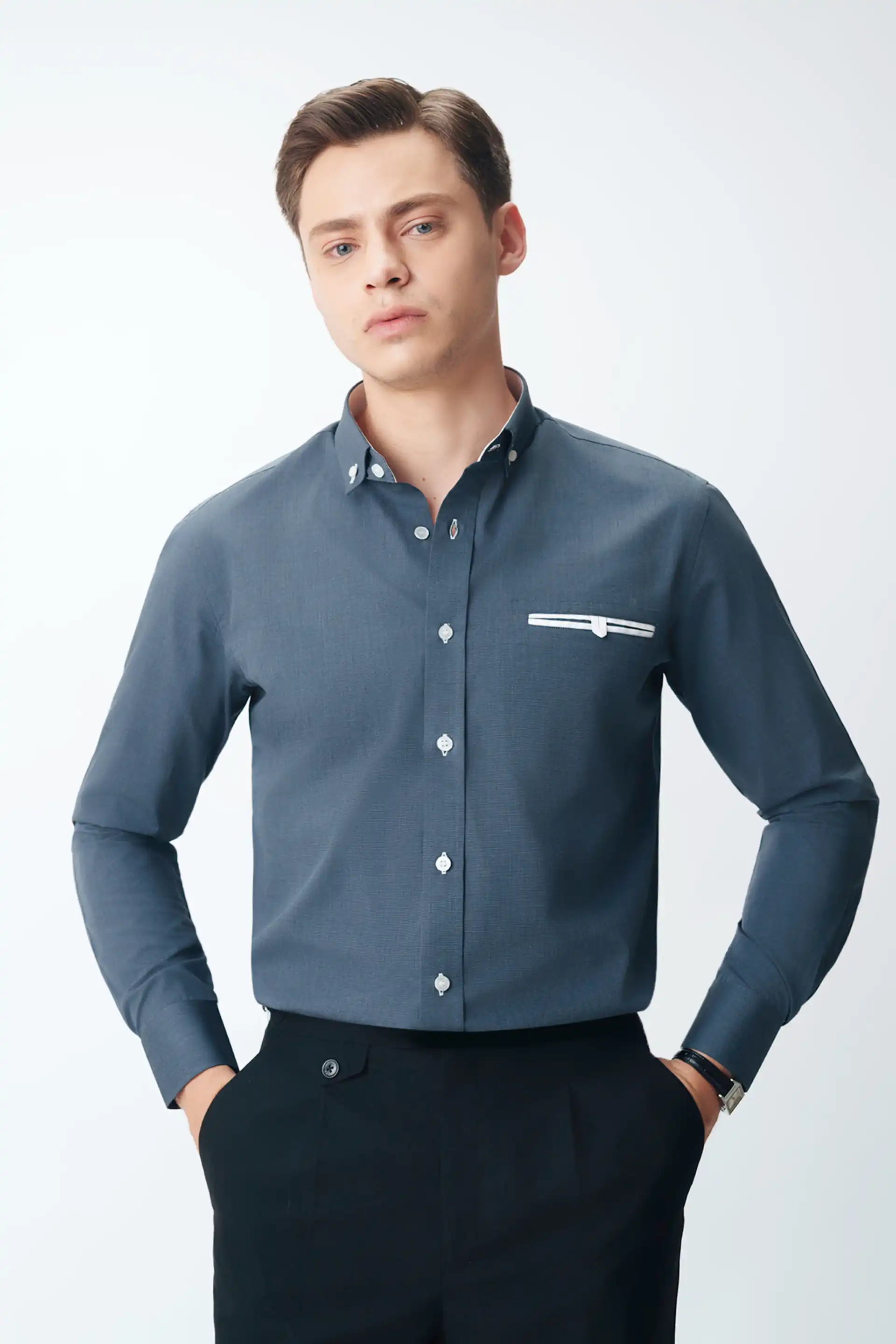 Grey Structured Shirt