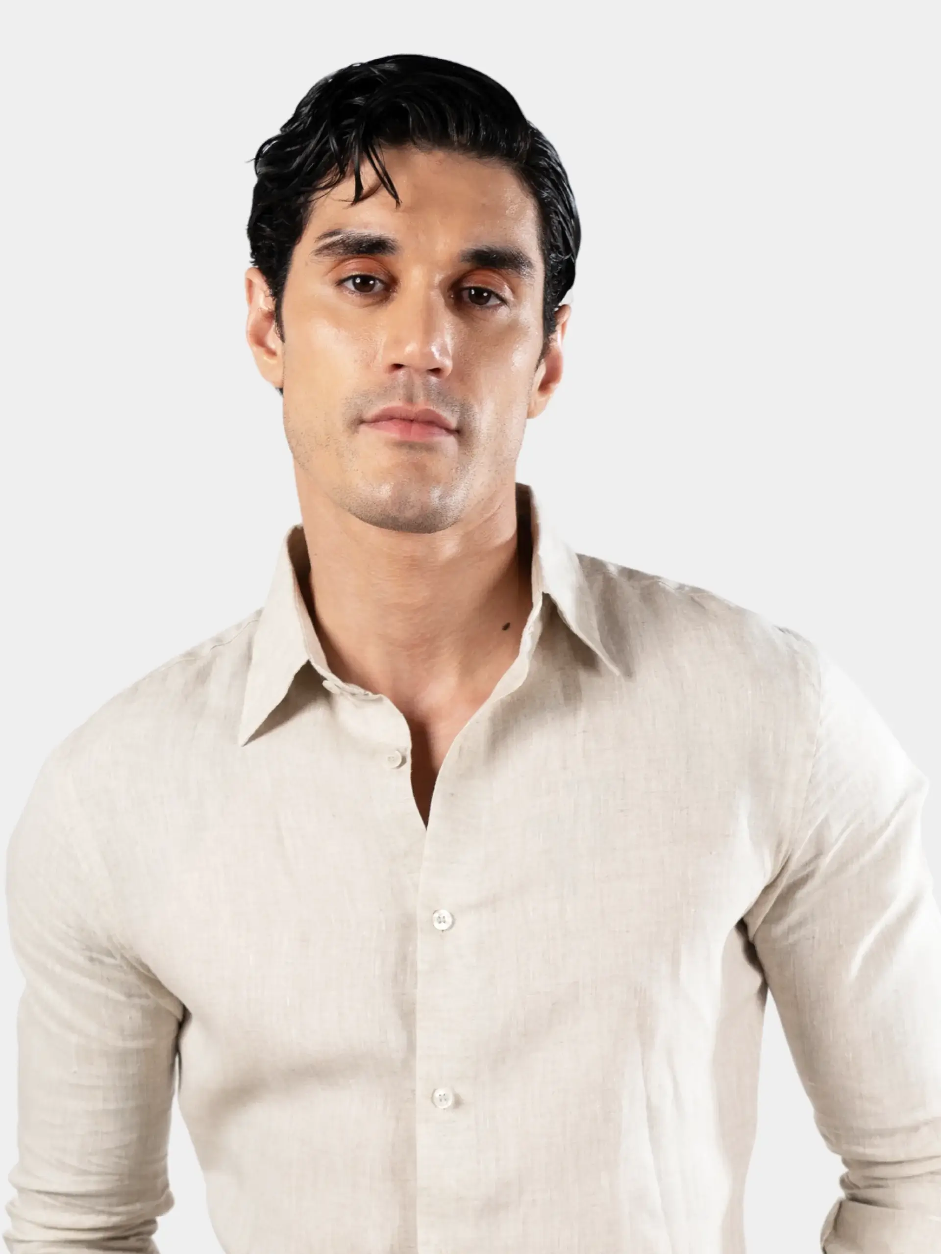 Beige Linen Shirt
