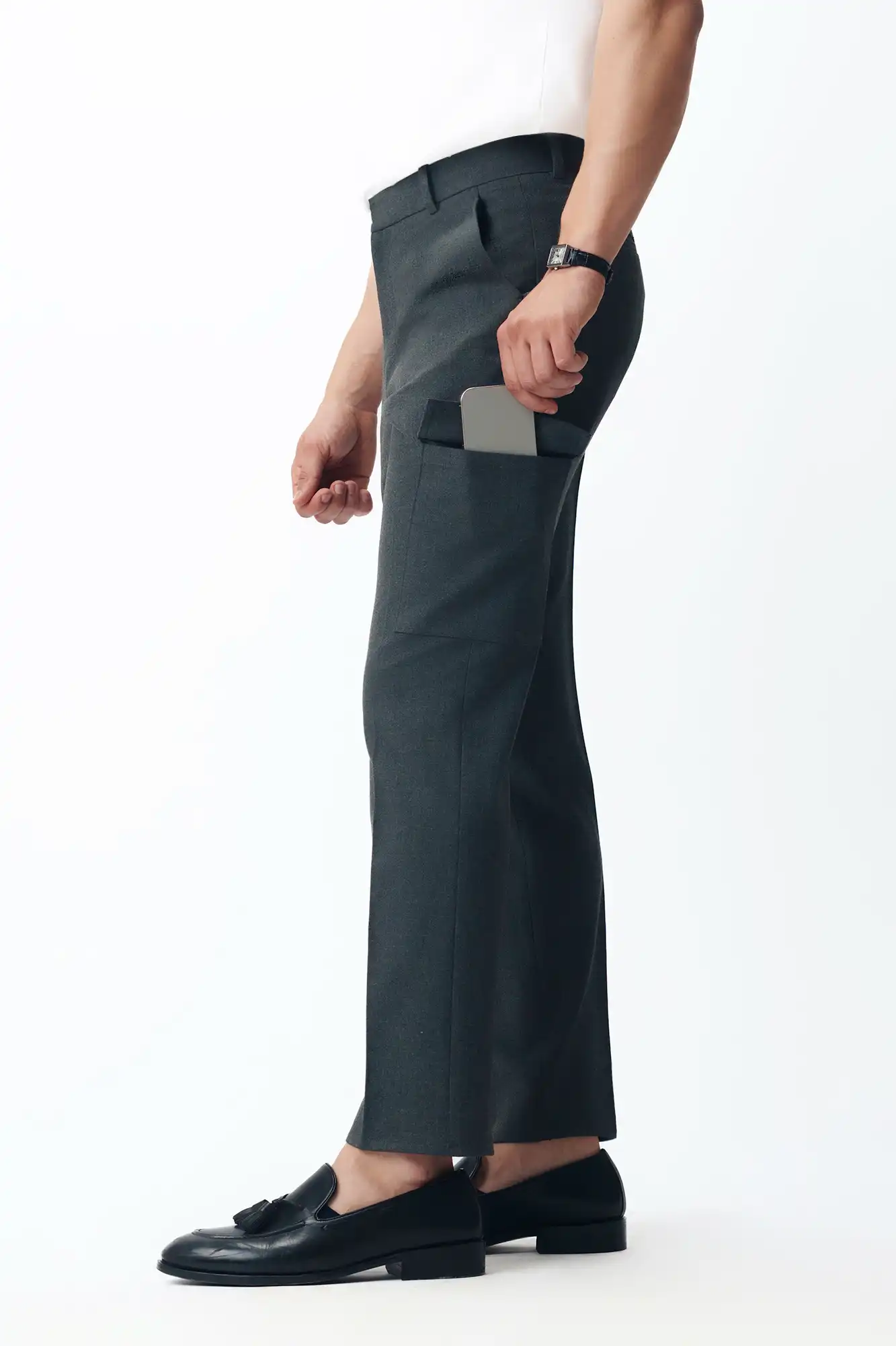 Dark Grey Utility Pants