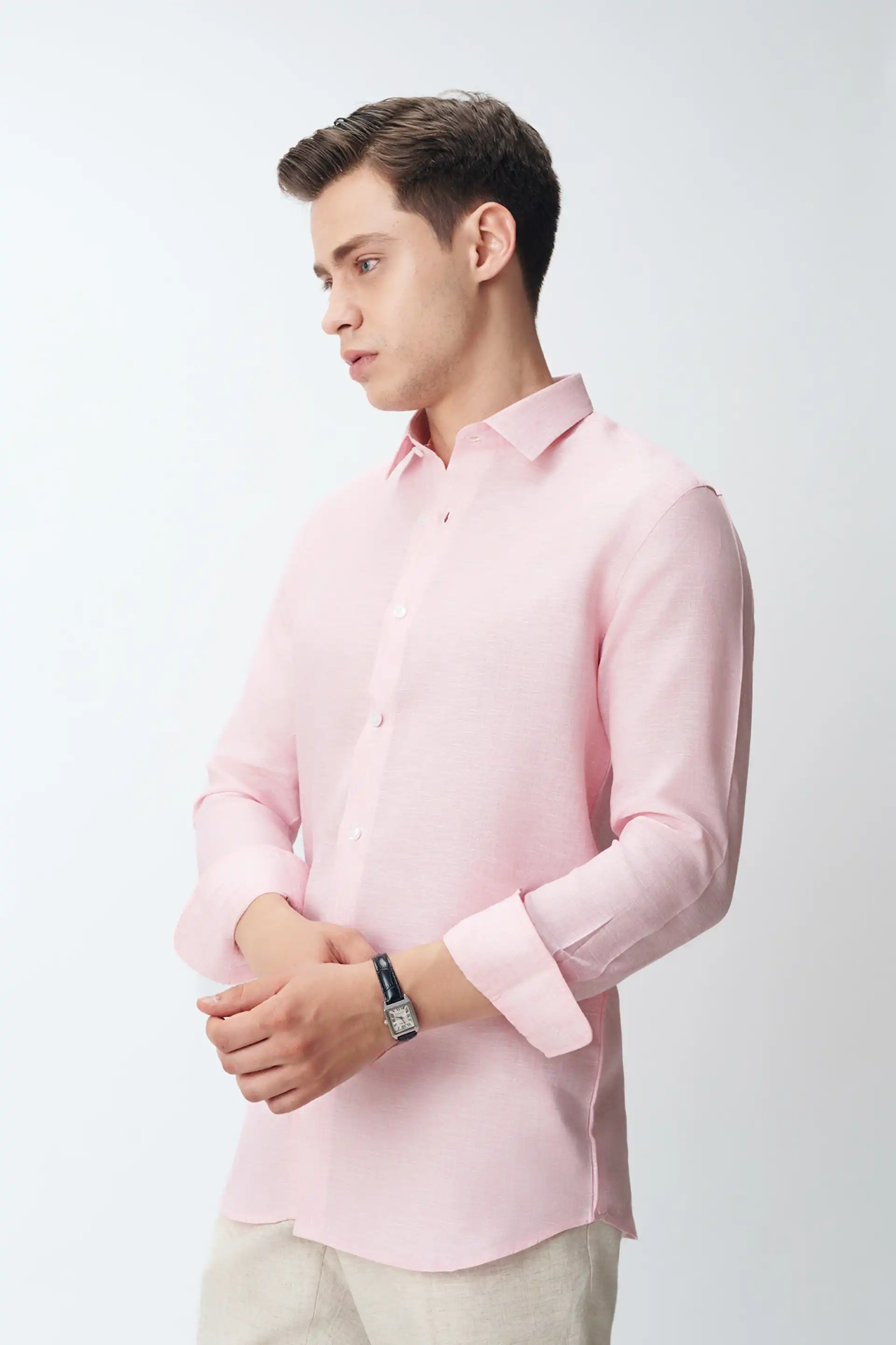 Pink Linen Shirt