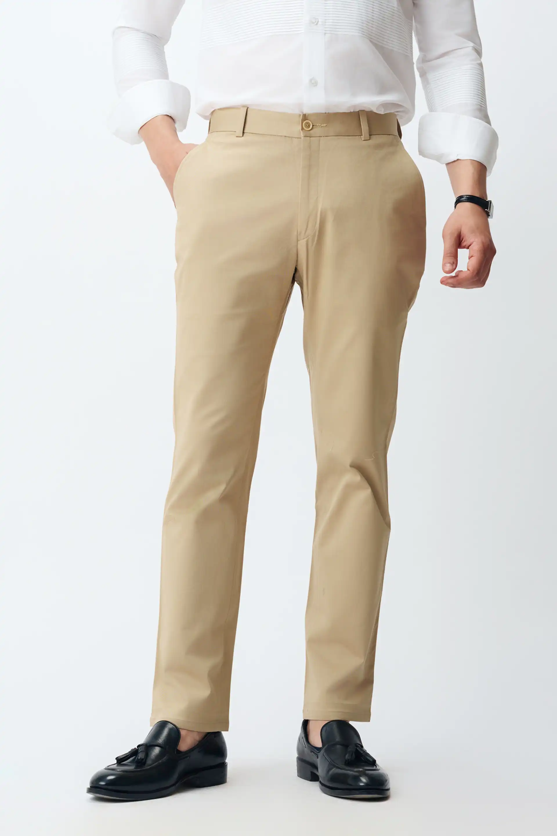 Cream Chinos